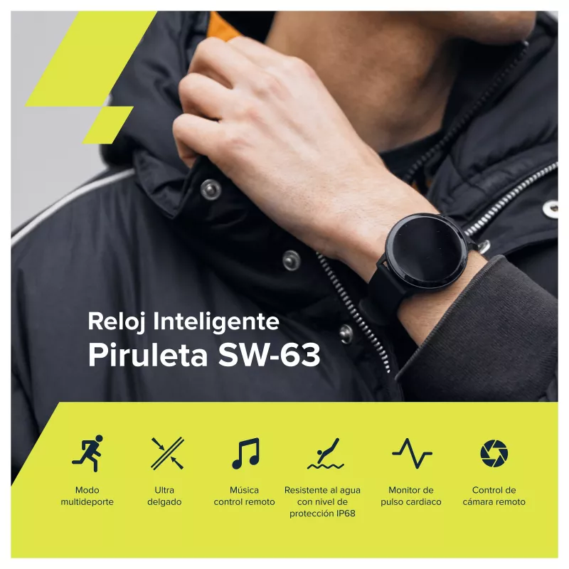 CANYON Lollypop SW-63 Nutikell, 1.3 inch IPS puuteekraan, ümmargune, IP68, multisport, BT 5.0