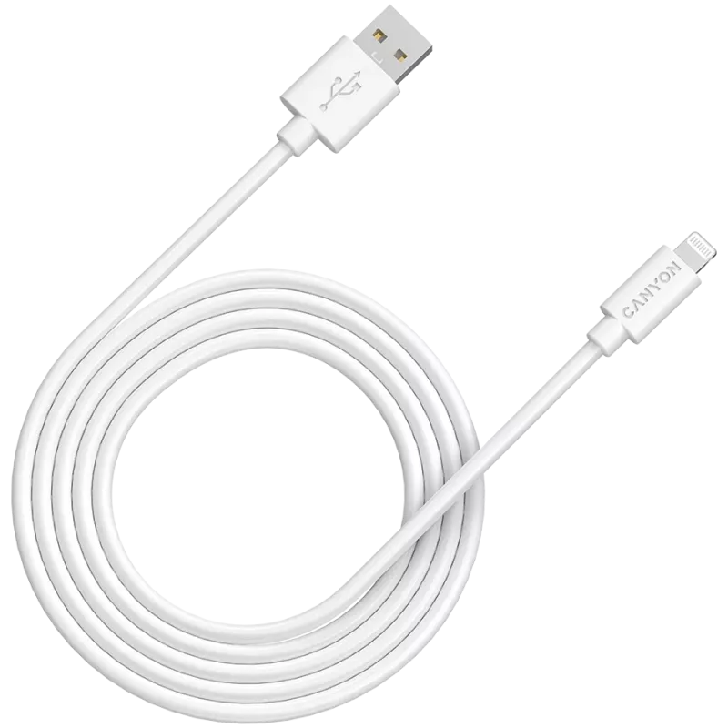 CANYON MFI-12 USB-A to Lightning kaabel 2m Valge
