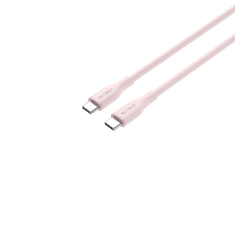 CANYON USB-C to USB-C kaabel 60W 1m Silicone Pink Sand
