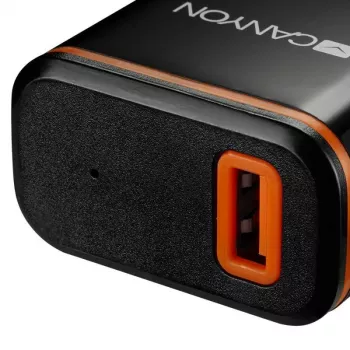 Canyon seinadapter USB Type-C kaabliga, 2.1A, must