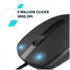 Canyon Wired Mouse M-10 With 3 Buttons Black