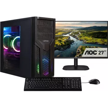CAPTIVA PC Power Starter R80-009 TFT komplekt (Ryzen 5 5600G, 32GB RAM, 1TB SSD, DVD-RW, MSI, WLAN, Windows 11 Home) - 1,000 GB - DVD-kirjutaja - Windows 11 Home