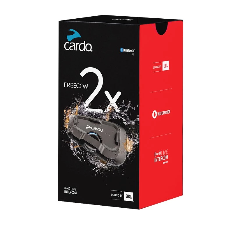 Cardo FRC2X103 Mootorratta Bluetooth-intercom 2 kanalit 800 m Must