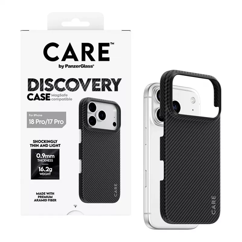CARE by PanzerGlass Discovery ümbris MagSafe'iga iPhone 17 Pro jaoks - läbipaistev