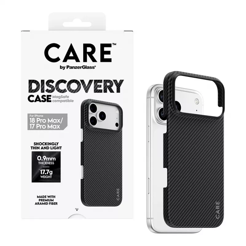 CARE by PanzerGlass Discovery ümbris MagSafe'iga iPhone 17 Pro Max jaoks - läbipaistev
