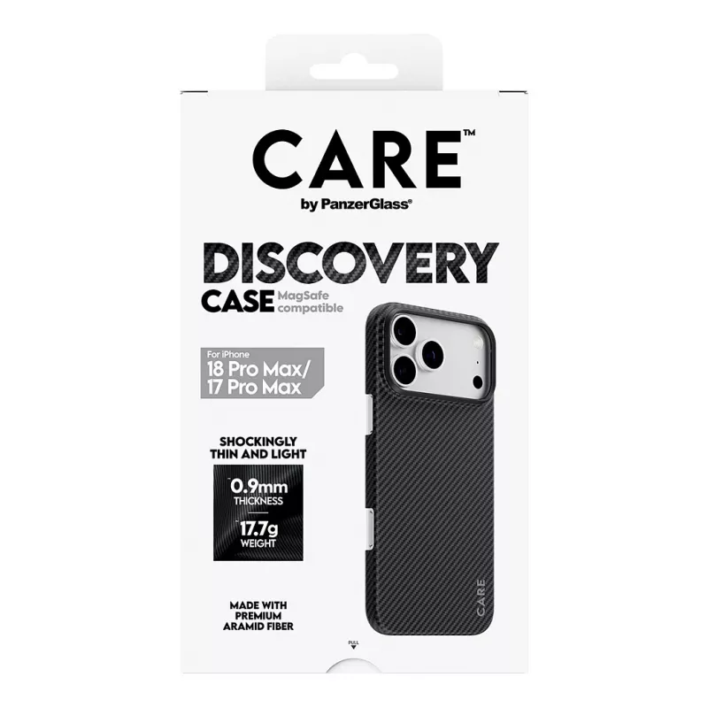 CARE by PanzerGlass Discovery ümbris MagSafe'iga iPhone 17 Pro Max jaoks - läbipaistev