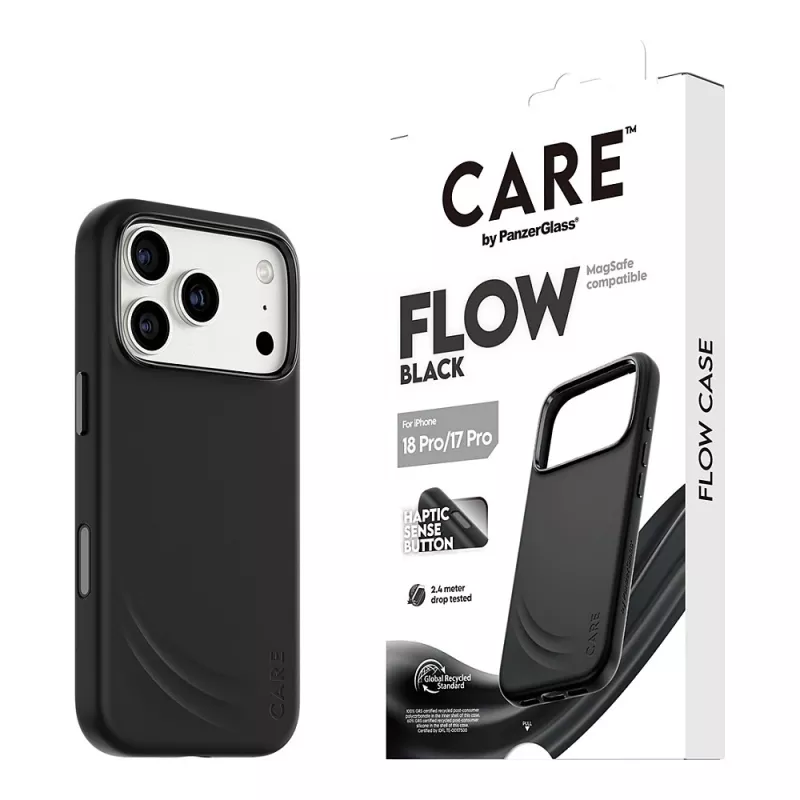 CARE by PanzerGlass Flow ümbris must MagSafe'iga iPhone 17 Pro jaoks