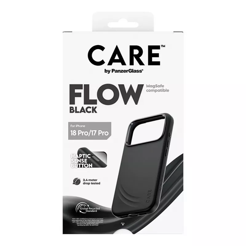 CARE by PanzerGlass Flow ümbris must MagSafe'iga iPhone 17 Pro jaoks