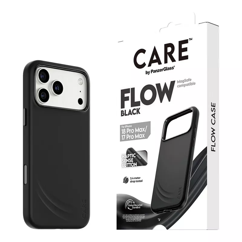 CARE by PanzerGlass Flow ümbris iPhone 17 Pro Max jaoks, must, MagSafe (CR81975)