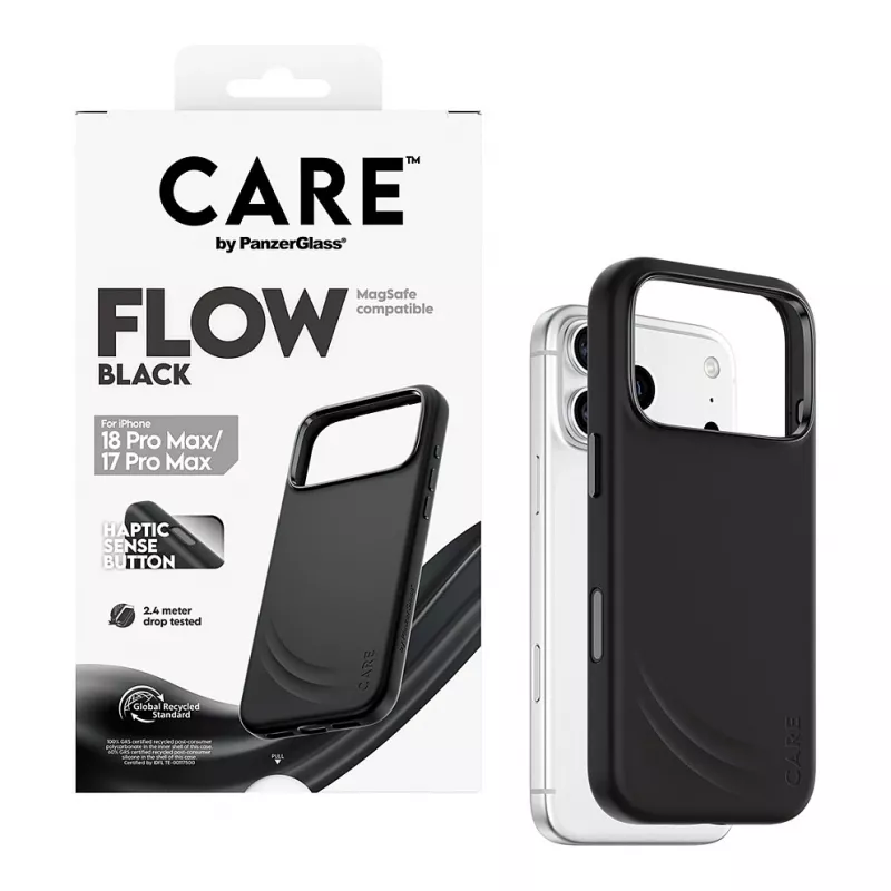 CARE by PanzerGlass Flow ümbris iPhone 17 Pro Max jaoks, must, MagSafe (CR81975)