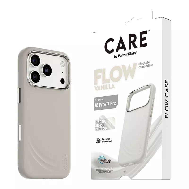 CARE by PanzerGlass Flow Case Vanilla MagSafe'iga iPhone 17 Pro jaoks