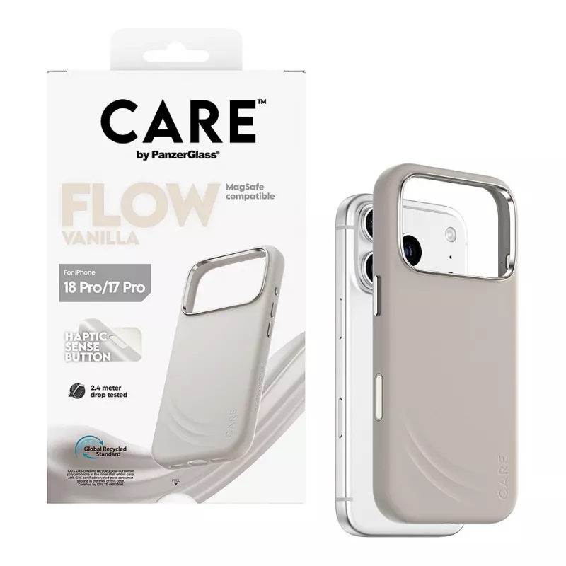 CARE by PanzerGlass Flow Case Vanilla MagSafe'iga iPhone 17 Pro jaoks