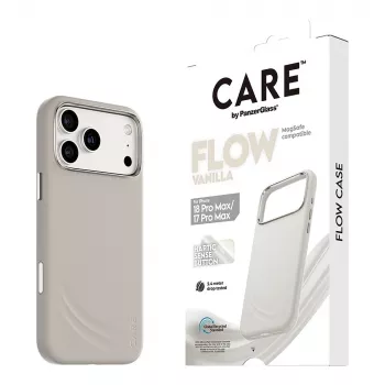 CARE by PanzerGlass Flow ümbris vanill toega MagSafe iPhone 17 Pro Maxile