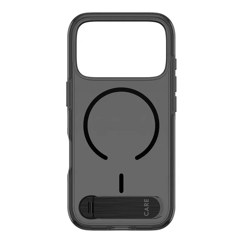 CARE by PanzerGlass Kickstandi ümbris Smokey Black MagSafe iPhone 17 Pro jaoks