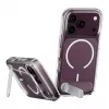 CARE by PanzerGlass Kickstand Case läbipaistev valge MagSafe'iga iPhone 17 Pro jaoks