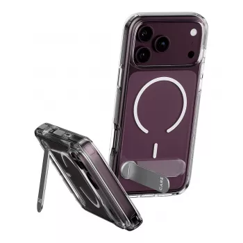 CARE by PanzerGlass Kickstand Case läbipaistev valge MagSafe'iga iPhone 17 Pro Maxile