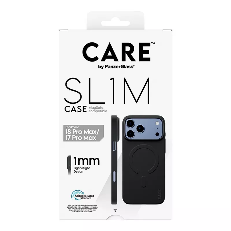 CARE by PanzerGlass SL1M ümbris must MagSafe'iga iPhone 17 Pro Max jaoks