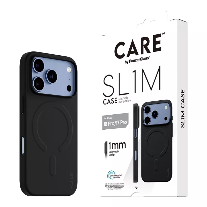 CARE by PanzerGlass SL1M ümbris MagSafe'iga iPhone 17 Pro jaoks - must