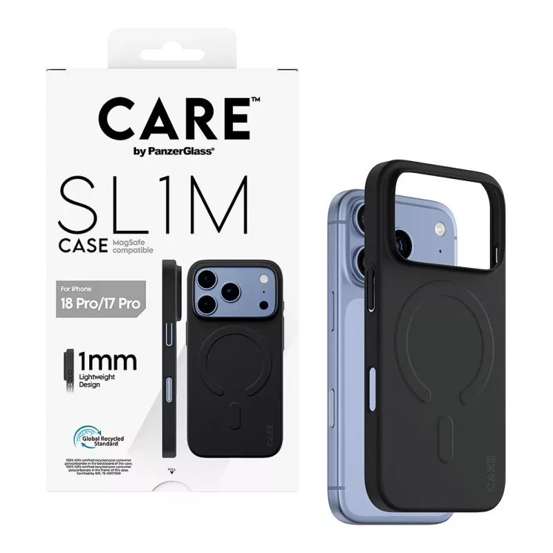 CARE by PanzerGlass SL1M ümbris MagSafe'iga iPhone 17 Pro jaoks - must