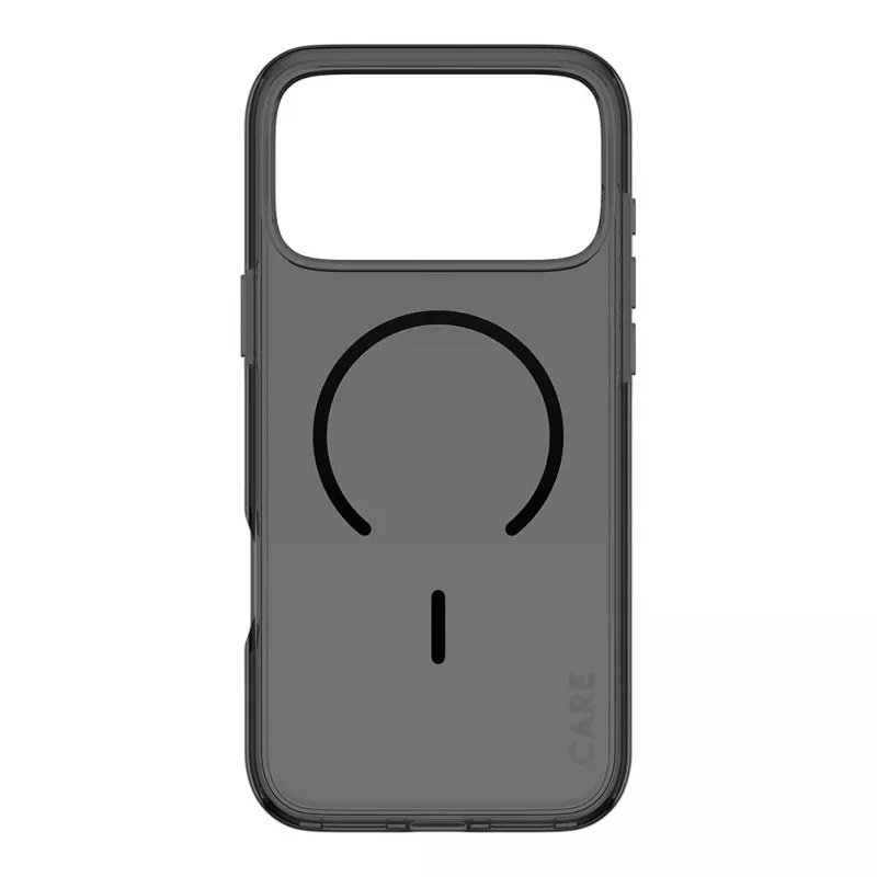 CARE by PanzerGlass Smokey ümbris musta MagSafe'iga iPhone 17 Pro Maxile
