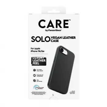 CARE by PanzerGlass Solo Case Black for Apple iPhone 16e / 17e (CR30028)