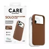 CARE by PanzerGlass Solo vegan-nahast ümbris pruun MagSafe'iga iPhone 17 Pro jaoks