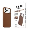 CARE by PanzerGlass Solo vegantnahast ümbris pruun MagSafe'iga iPhone 17 Pro Maxile
