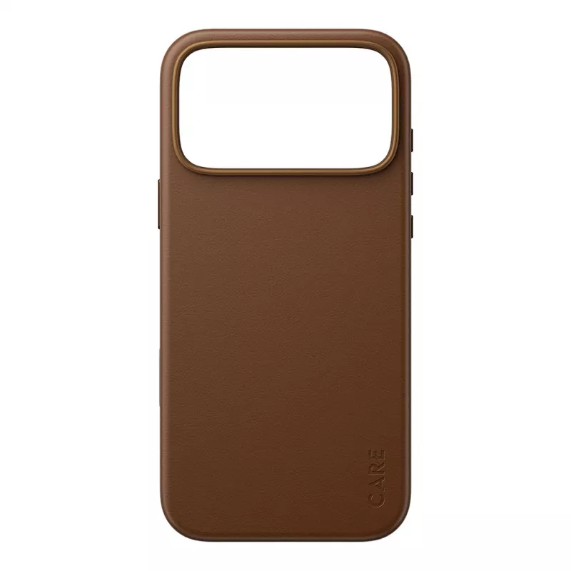 CARE by PanzerGlass Solo vegantnahast ümbris pruun MagSafe'iga iPhone 17 Pro Maxile
