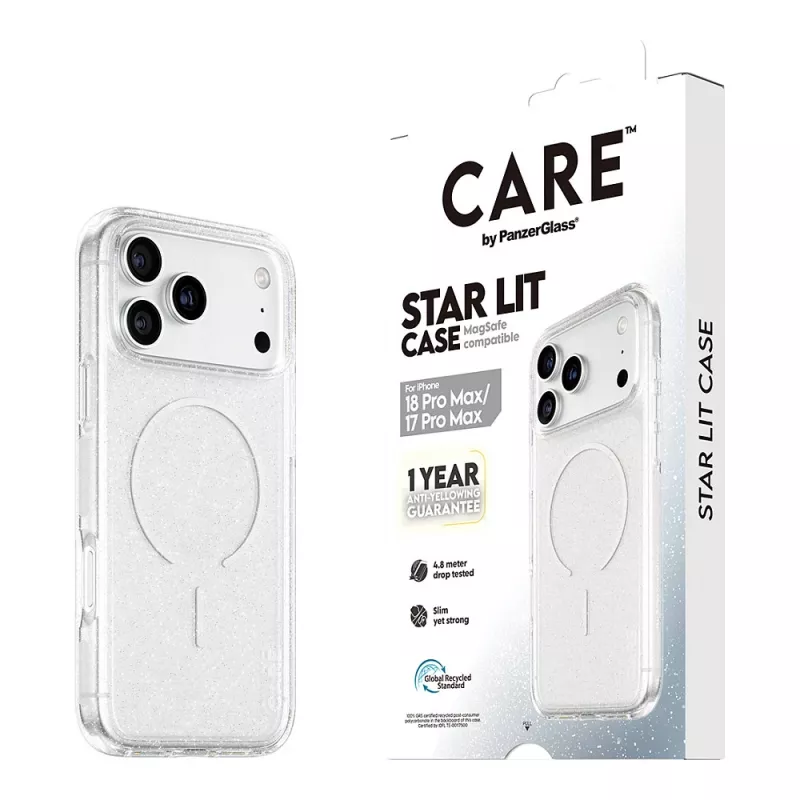 CARE by PanzerGlass Star Lit ümbris MagSafe'iga iPhone 17 Pro Maxile