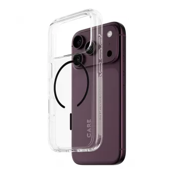 CARE by PanzerGlass Urban Explorer ümbris läbipaistev musta MagSafe'iga iPhone 17 Pro