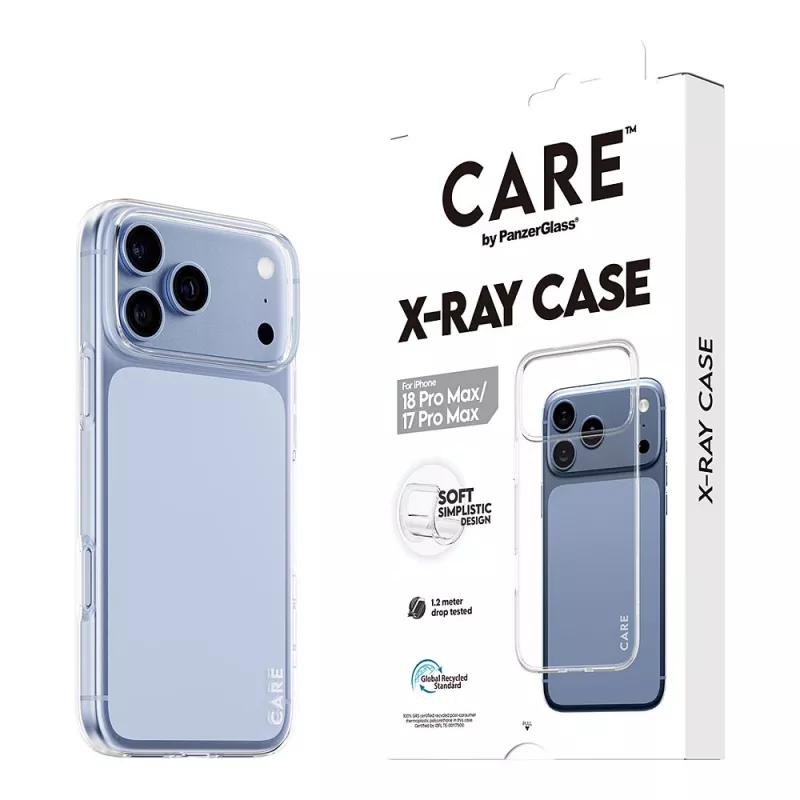 CARE by PanzerGlass X-Ray ümbris iPhone 17 Pro Max jaoks - läbipaistev