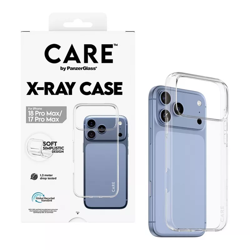 CARE by PanzerGlass X-Ray ümbris iPhone 17 Pro Max jaoks - läbipaistev