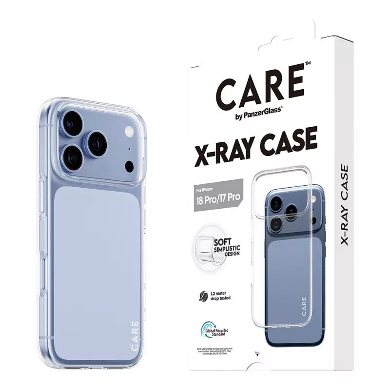 CARE by PanzerGlass X-Ray ümbris iPhone 17 Pro jaoks - läbipaistev