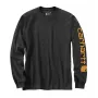 Carhartt meeste pika varrukaga logo T-särk - Carbon, Small