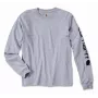 Carhartt Sleeve Logo Pikkade varrukatega T-särk - Heather Grey, L