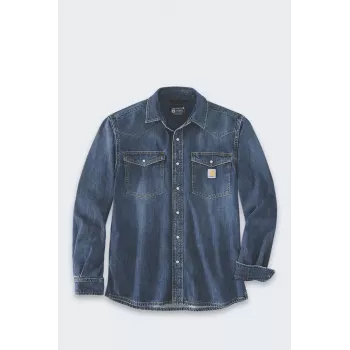 Carhartt WIP Montana Denim Relaxed LS Särk Wyatt - meeste pikkade varrukatega teksasärk