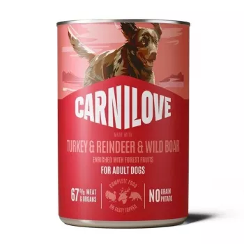 CARNILOVE koerakonserv kalkun ja põhjapõder ja metssiga 400 g