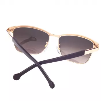 CAROLINA HERRERA SHE069560SL3 Naiste päikeseprillid - Havana atsetaatraam, pruuni gradiendiga läätsed, 56 mm