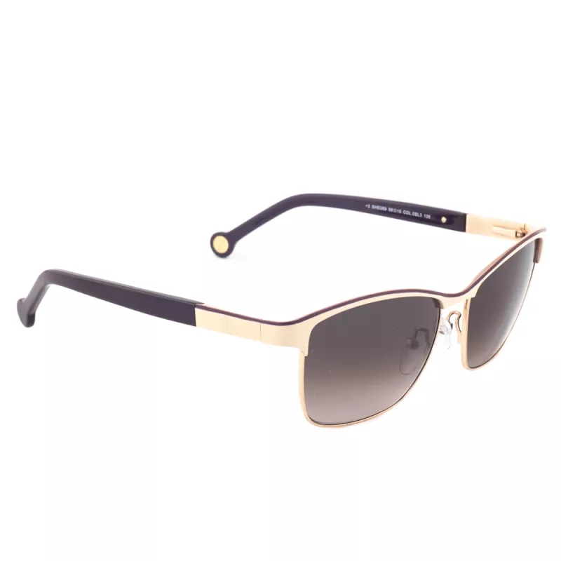 CAROLINA HERRERA SHE069560SL3 Naiste päikeseprillid - Havana atsetaatraam, pruuni gradiendiga läätsed, 56 mm