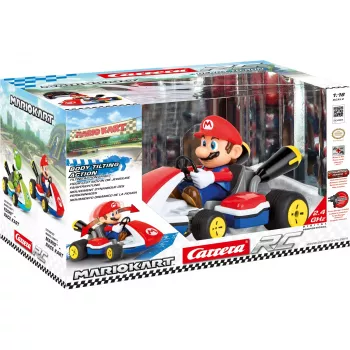 Carrera RC Mario Kart - Mario võistluskaart heliga punane/sinine, 1:16