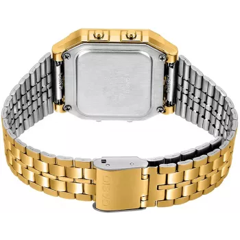 CASIO A500WGA-9 Meeste digitaalne kvartskell 39mm kullatooniga roostevaba teras