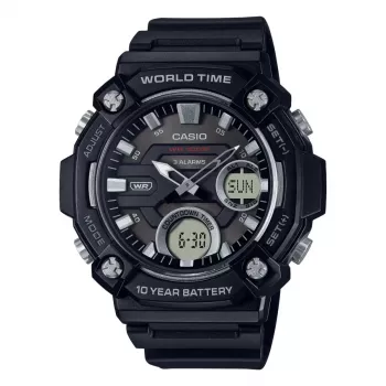 CASIO AEQ-120W-1A meeste analoog-digitaalkell, 53,3 mm, must vaik