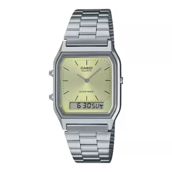 CASIO AQ-230A-9A Unisex Analoog-Digitaalne Kell, 38,8mm Kuldse Tooniga Roostevaba Teras