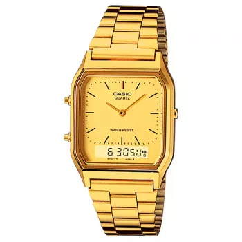 CASIO AQ-230GA-9B Unisex Analoog-Digitaalne Kell, Kuldne, 38,8 mm