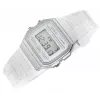 Casio F-91WS-7DF digitaalkell – läbipaistev valge vaigust korpus, unisex, kvarts, LED-taustvalgustus, veekindel 3 ATM