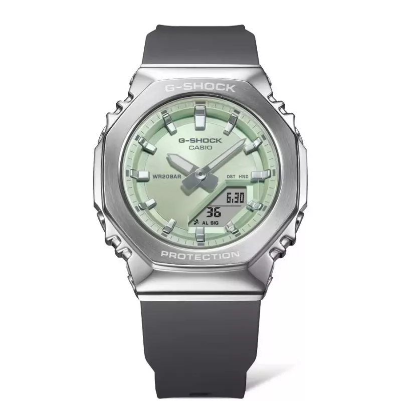 CASIO G-SHOCK naiste GM-S2110-3AER analoog-digitaalkell 42,9 mm roheline vaik/roostevaba teras