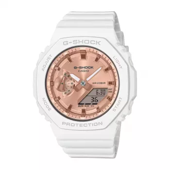 CASIO GMA-S2100MD-7AE naiste analoog-digitaalne kvartskell, 46,2 mm, valge vaigurihm