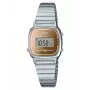 CASIO LA670WES-4AEF Naiste digitaalkell - Roosakuldne sihverplaat, hõbedane korpus ja käevõru, 24 mm