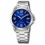 CASIO LTP-1215A-2A naiste analoogkvartskell 28mm sinise numbrilaual ja roostevabast terasest käevõruga