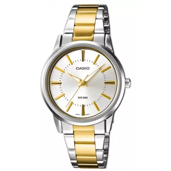 CASIO LTP-1303SG-7AVDF Naiste analoogkvartskell roostevabast terasest käevõru ja kuupäevakuvaga